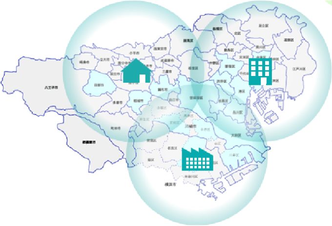 さわやか信用金庫の営業基盤イメージ図